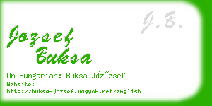 jozsef buksa business card